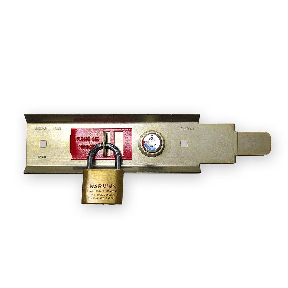 overlock plate shown with lock